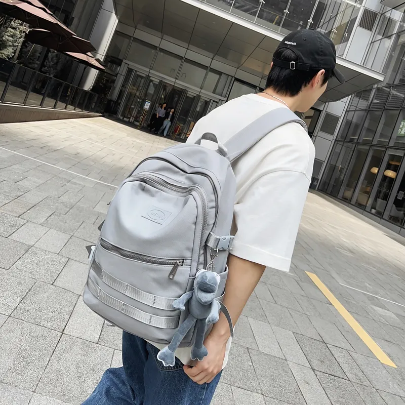 Travel Oxford Backpack Regular Unisex Black/White/Gray/Khaki-14