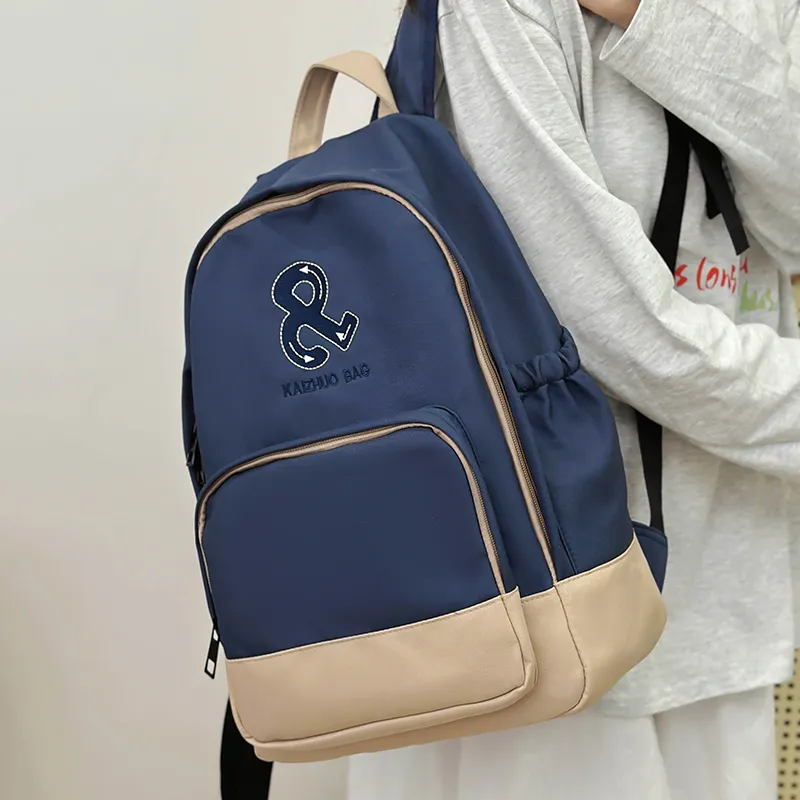 Travel Polyester Backpack Regular Unisex Blue/Red/White-4