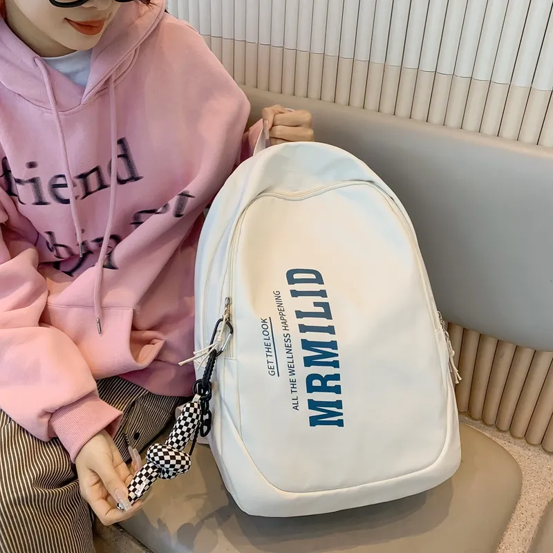 Travel Nylon Backpack Regular Unisex Black/White/Red/Blue-10