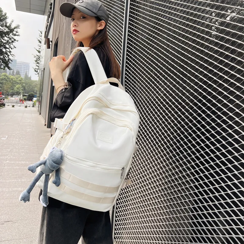 Travel Oxford Backpack Regular Unisex Black/White/Gray/Khaki-6
