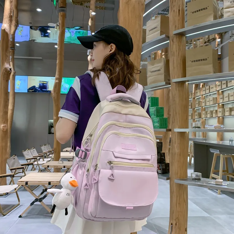 Travel Nylon Backpack Unisex Black/Blue/Purple/Green-20