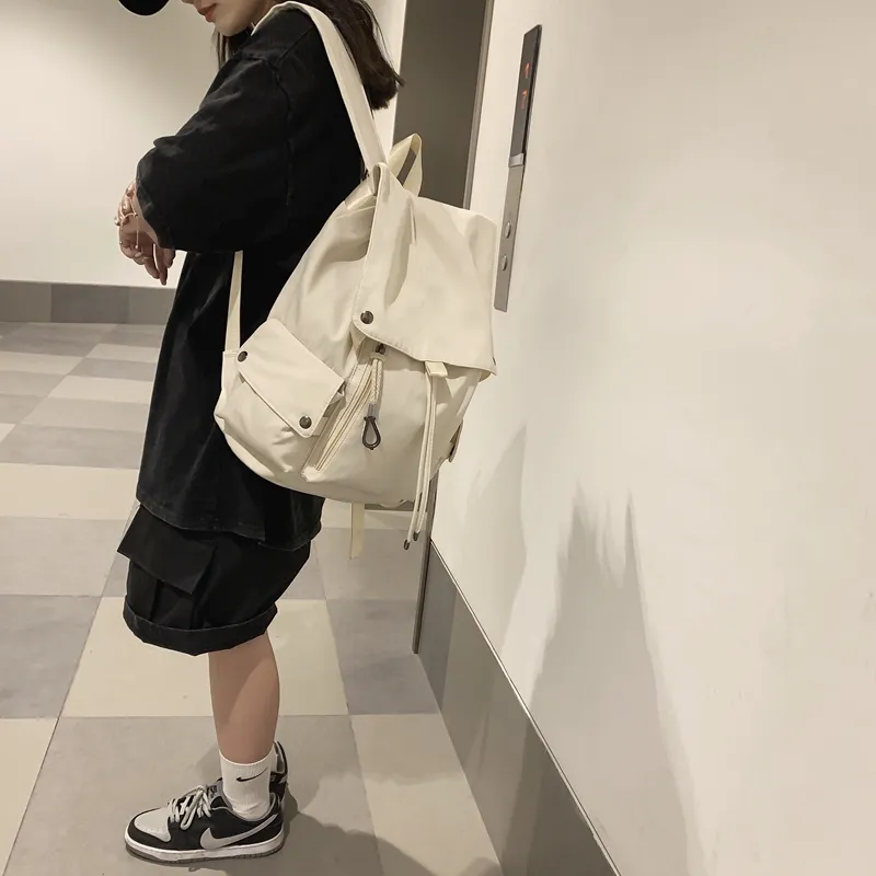 Travel Nylon Backpack Regular Unisex Black/Red/White/Blue-18