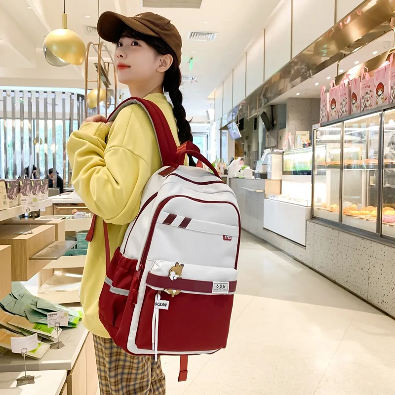 Travel Nylon Backpack Women's Multicolor-19