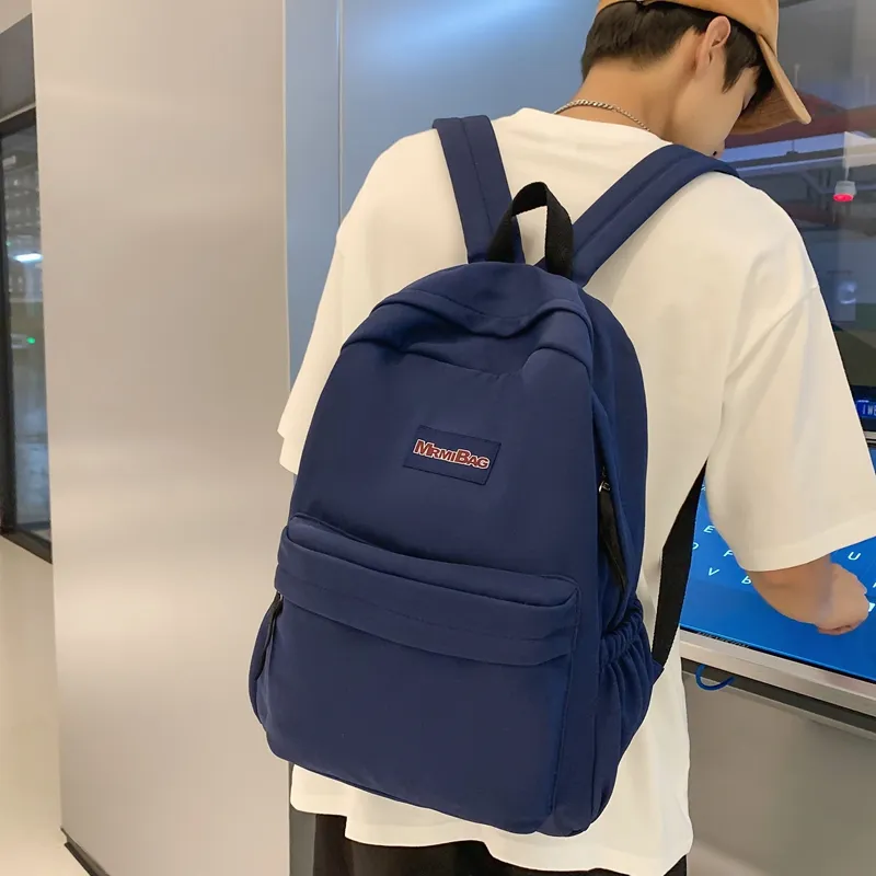 Travel Nylon Backpack Regular Unisex Black/White/Brown/Blue-5