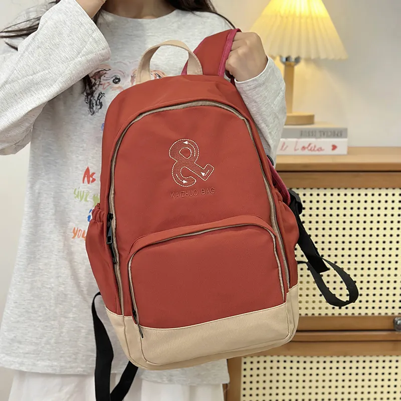 Travel Polyester Backpack Regular Unisex Blue/Red/White-9