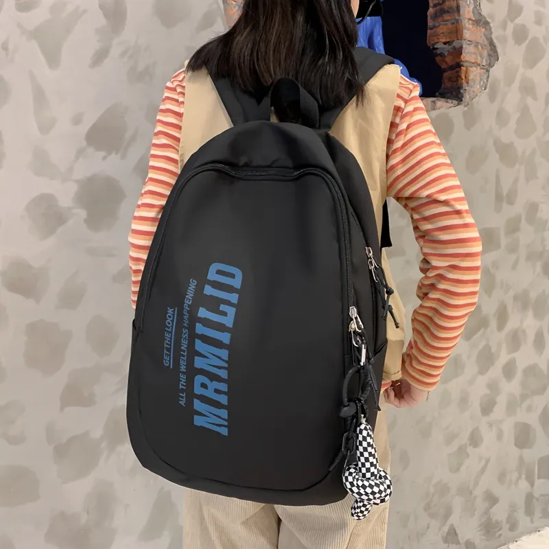 Travel Nylon Backpack Regular Unisex Black/White/Red/Blue-7