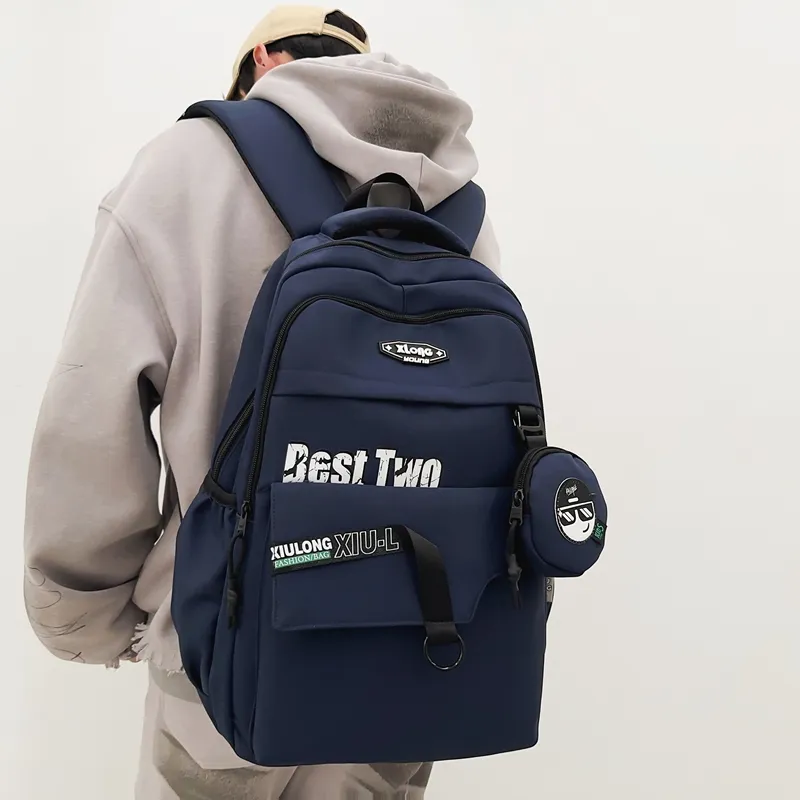 Travel Nylon Backpack Unisex _Nsec Black/Dark Gray/Light Gray/Dark Blue-17