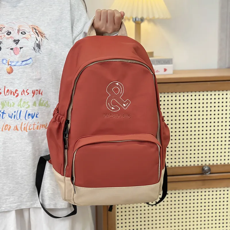 Travel Polyester Backpack Regular Unisex Blue/Red/White-11