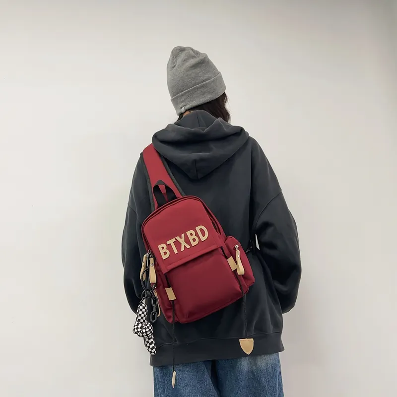Travel Nylon Sling Bag Unisex ÍTica Black/Blue/Red/White-11