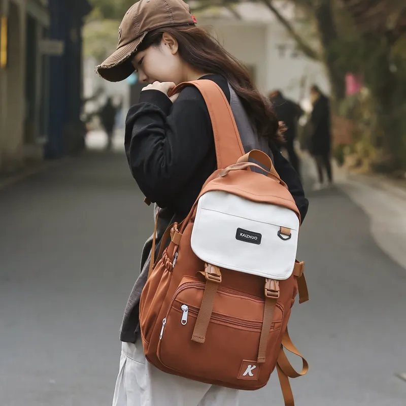 Travel Nylon Backpack Unisex Multicolor-21