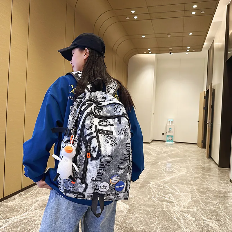 Travel Nylon Backpack Men's Multicolor-5