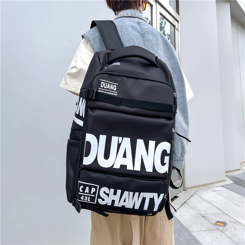Travel Composite Cloth Backpack Regular Unisex White/Black/Bright Orange/Neon Green/Turquoise/Purple-4