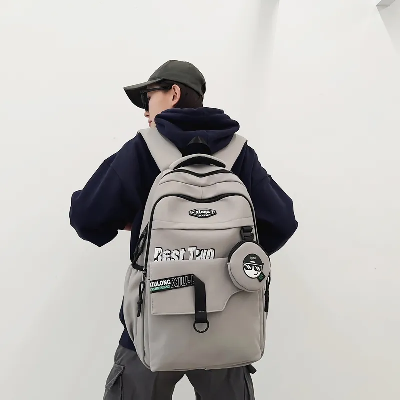 Travel Nylon Backpack Unisex _Nsec Black/Dark Gray/Light Gray/Dark Blue-9