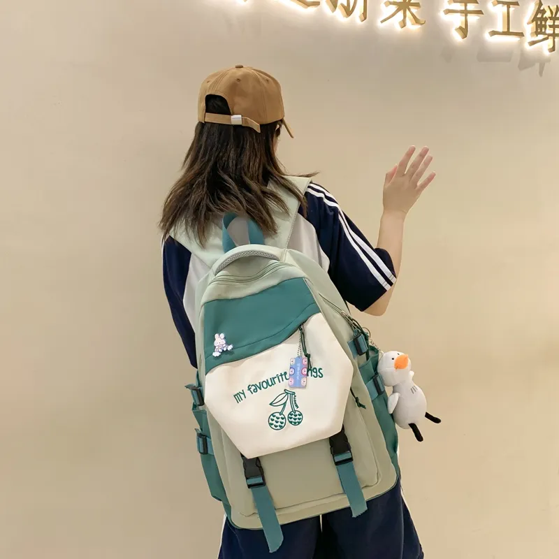 Travel Nylon Backpack Unisex Multicolor-6
