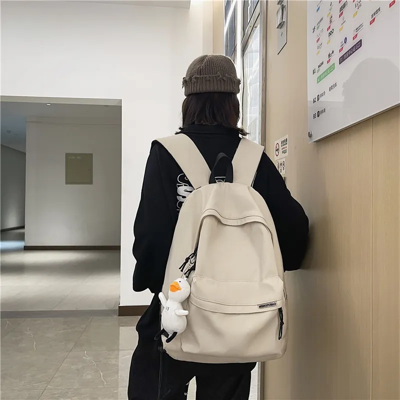 Travel Nylon Backpack Unisex Black/White/Blue/Pink-14