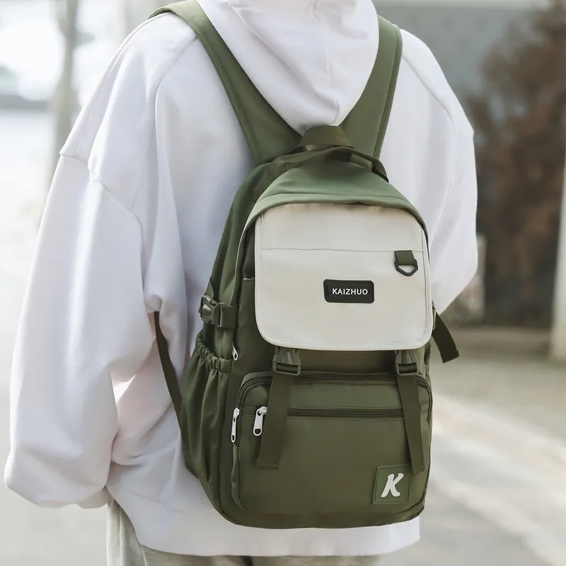 Travel Nylon Backpack Unisex Multicolor-8