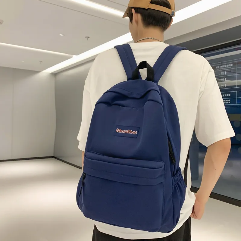 Travel Nylon Backpack Regular Unisex Black/White/Brown/Blue-2