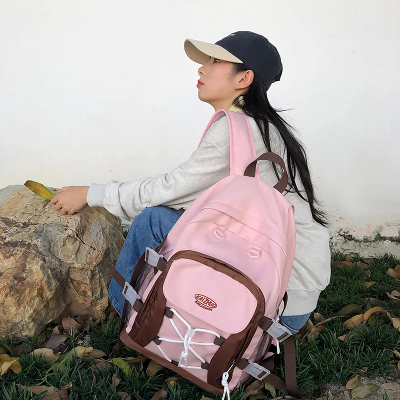 Travel Nylon Backpack Women's Multicolor-15