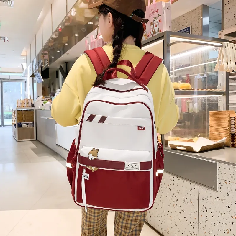 Travel Nylon Backpack Women's Multicolor-23