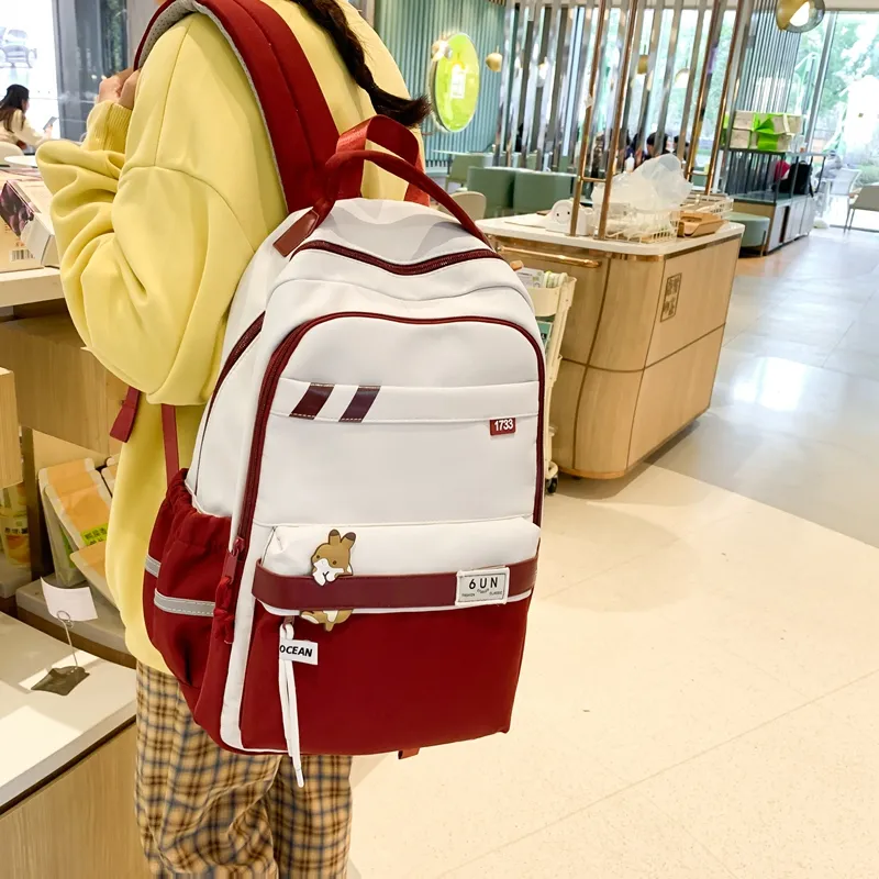 Travel Nylon Backpack Women's Multicolor-20