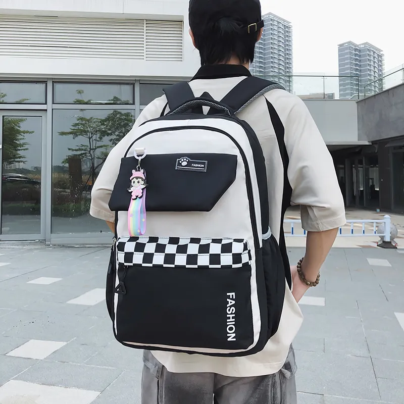 Travel Nylon Backpack Unisex Black/Blue/Green/Purple/Pink-2