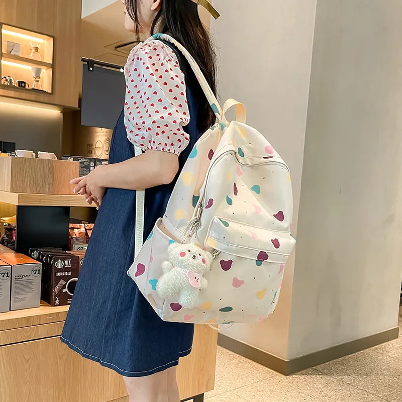 Travel Nylon Backpack Regular Unisex Multicolor-21