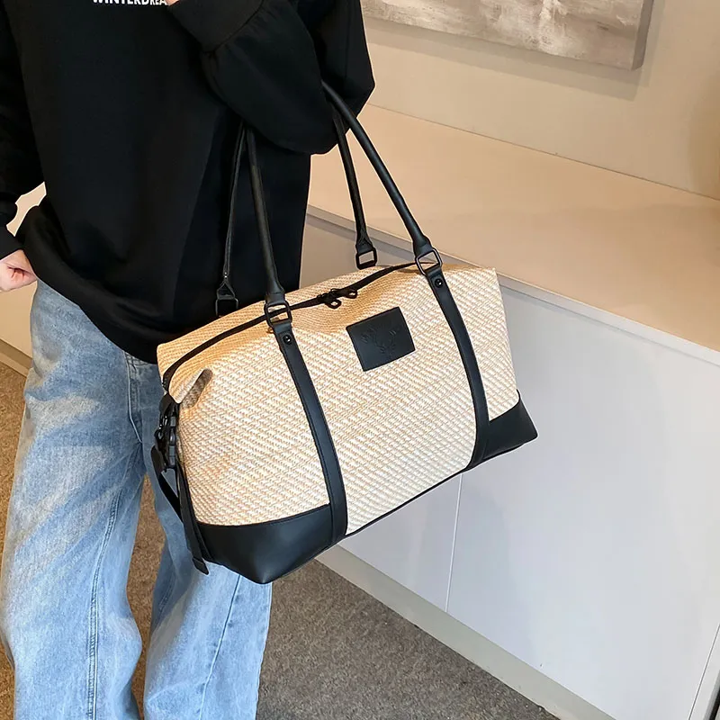 Travel PU Travel Bag Unisex Khaki/Pink/Black/Gray-10