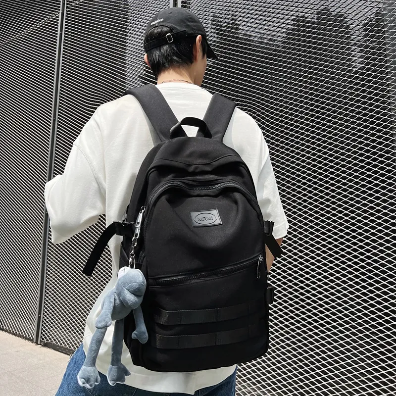 Travel Oxford Backpack Regular Unisex Black/White/Gray/Khaki-3