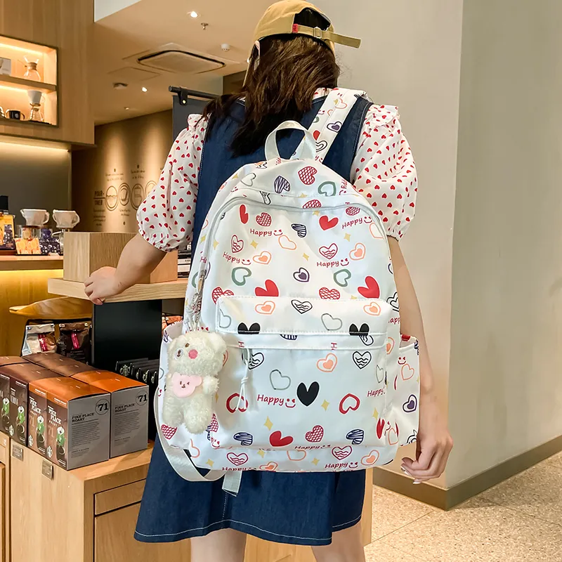 Travel Nylon Backpack Regular Unisex Multicolor-14