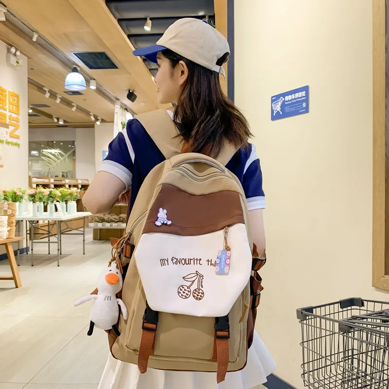 Travel Nylon Backpack Unisex Multicolor-8