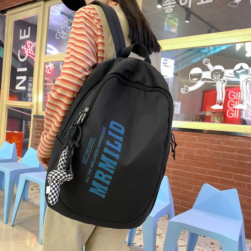 Travel Nylon Backpack Regular Unisex Black/White/Red/Blue-5