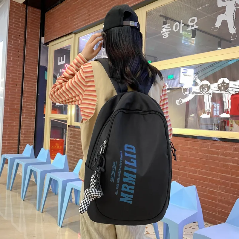 Travel Nylon Backpack Regular Unisex Black/White/Red/Blue-3