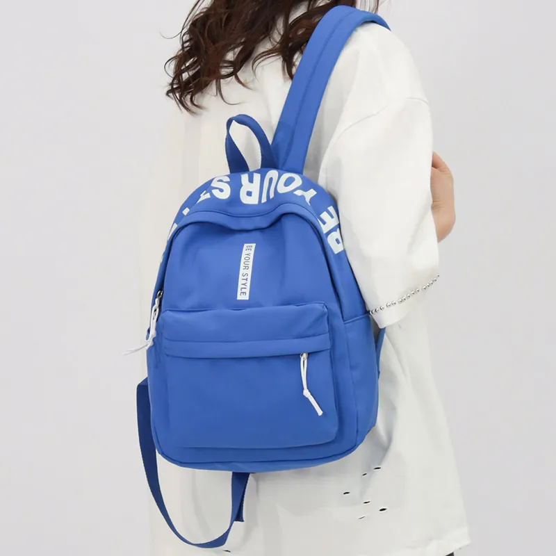 Travel Nylon Backpack Regular Women's White Red & Black/White Blue & Black/Black/Blue/Purple-4