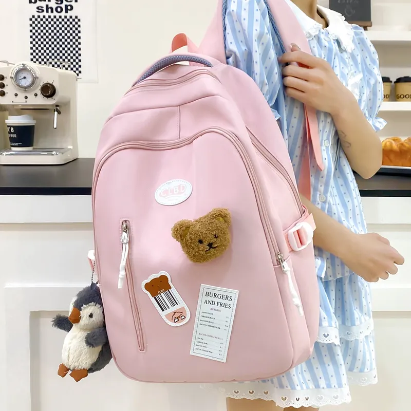 Travel Nylon Backpack Women's Multicolor-4