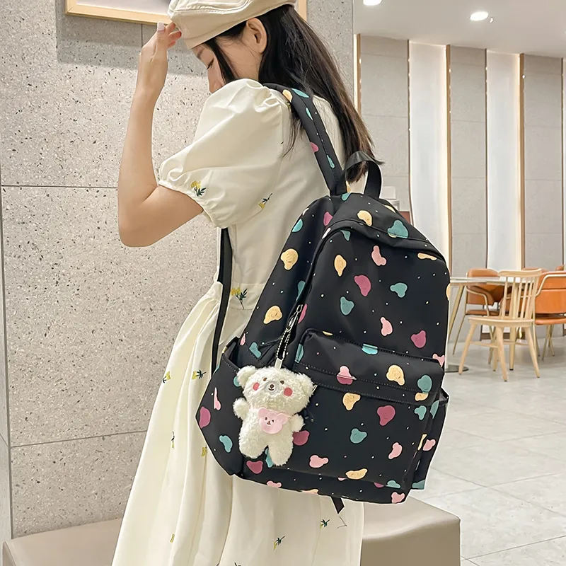Travel Nylon Backpack Regular Unisex Multicolor-6