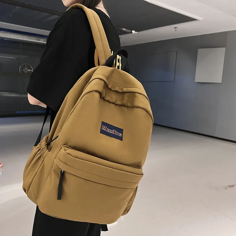 Travel Nylon Backpack Regular Unisex Black/White/Brown/Blue-11