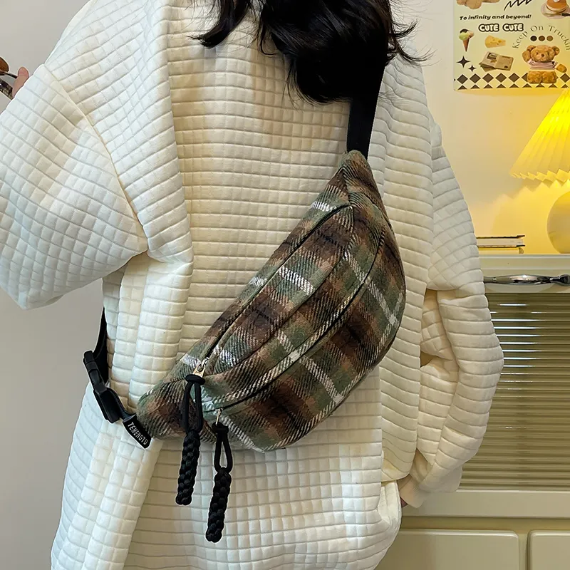 Travel Woolen Sling Bag Fanny Pack Regular Unisex Multicolor-8