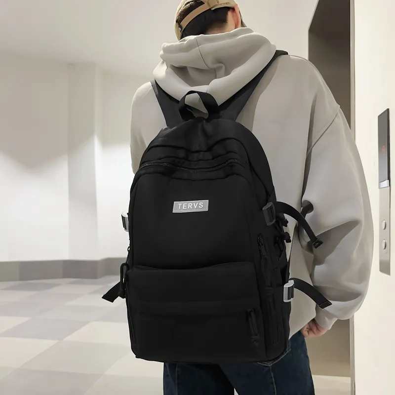 Travel Nylon Backpack Regular Unisex Black/White/Red/Green-8