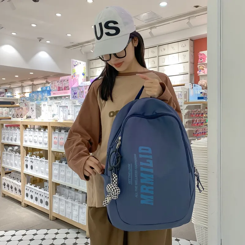 Travel Nylon Backpack Regular Unisex Black/White/Red/Blue-26