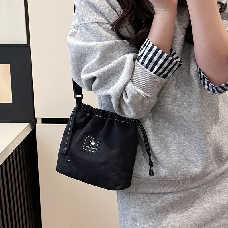 Travel Washed Cloth Crossbody Bag Unisex Multicolor-5
