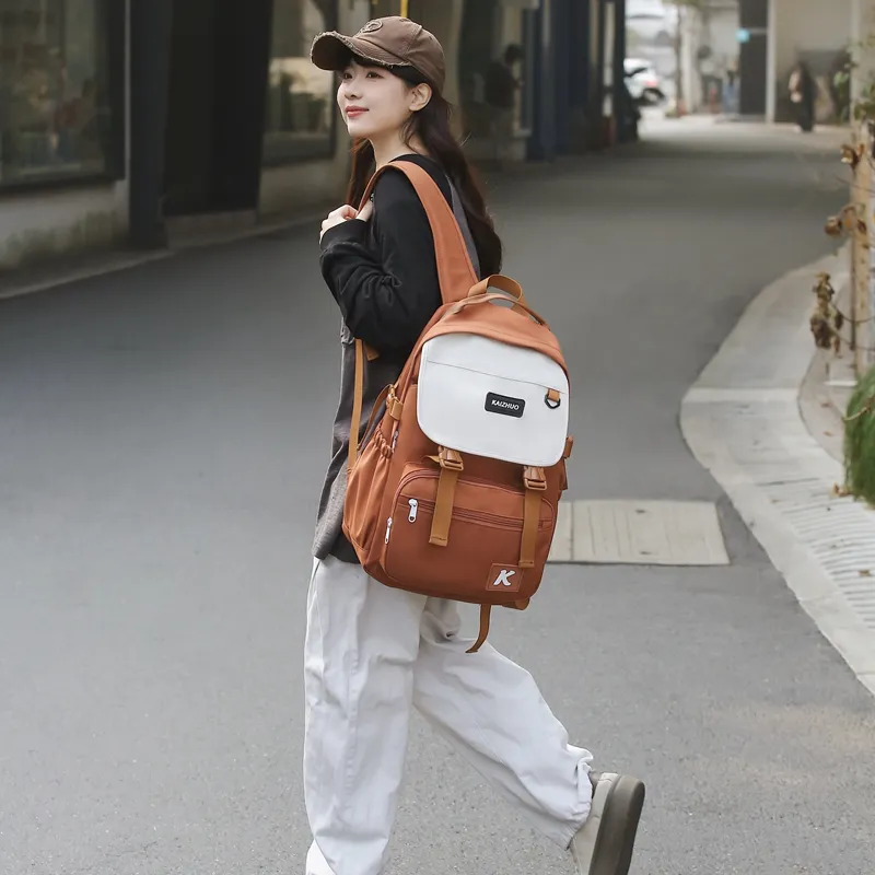 Travel Nylon Backpack Unisex Multicolor-22