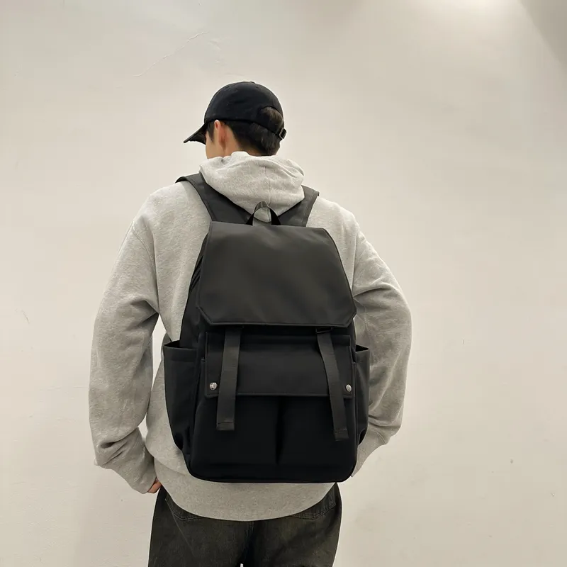 Travel Nylon Backpack Regular Unisex Blue/Coffee/Black/White-3