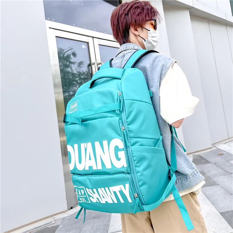 Travel Composite Cloth Backpack Regular Unisex White/Black/Bright Orange/Neon Green/Turquoise/Purple-15