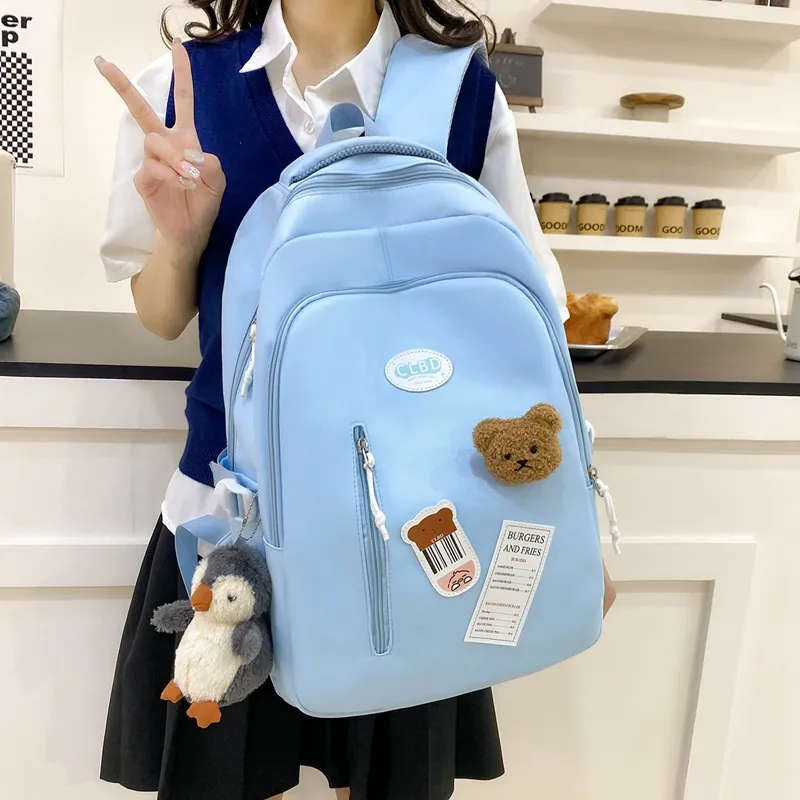 Travel Nylon Backpack Women's Multicolor-16