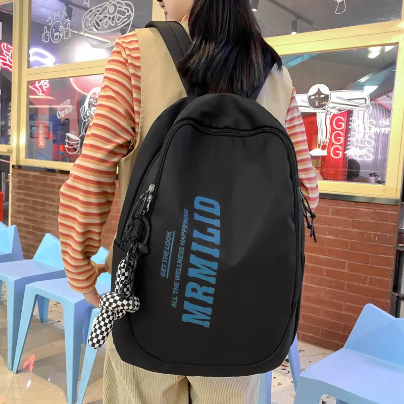 Travel Nylon Backpack Regular Unisex Black/White/Red/Blue-2