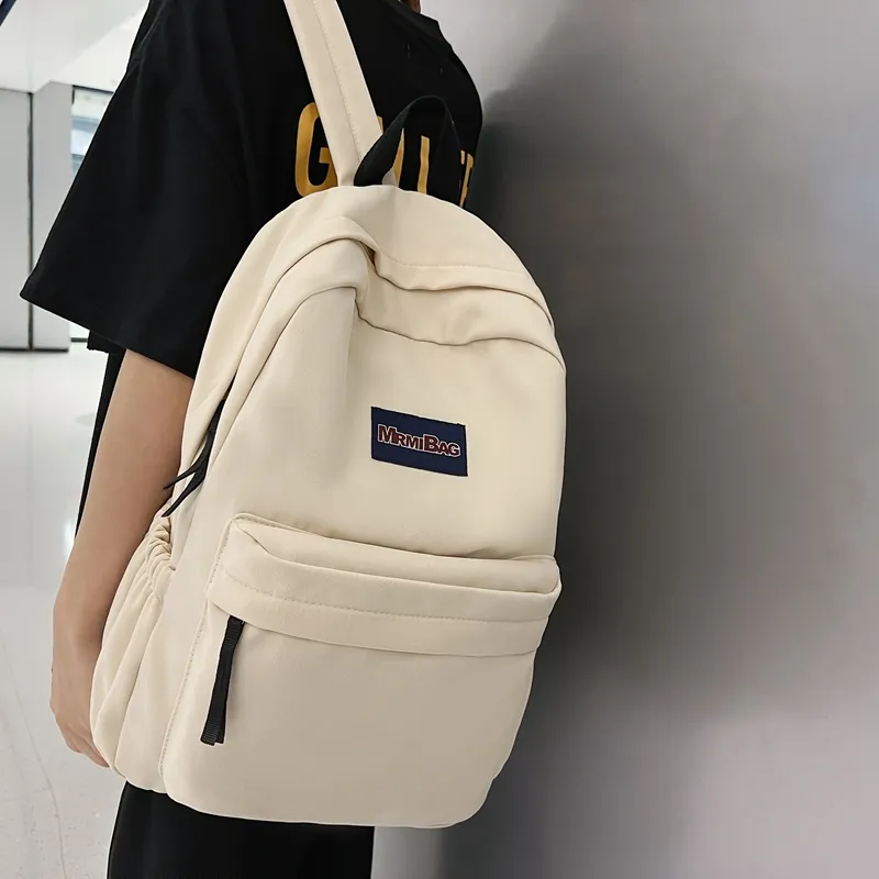 Travel Nylon Backpack Regular Unisex Black/White/Brown/Blue-21
