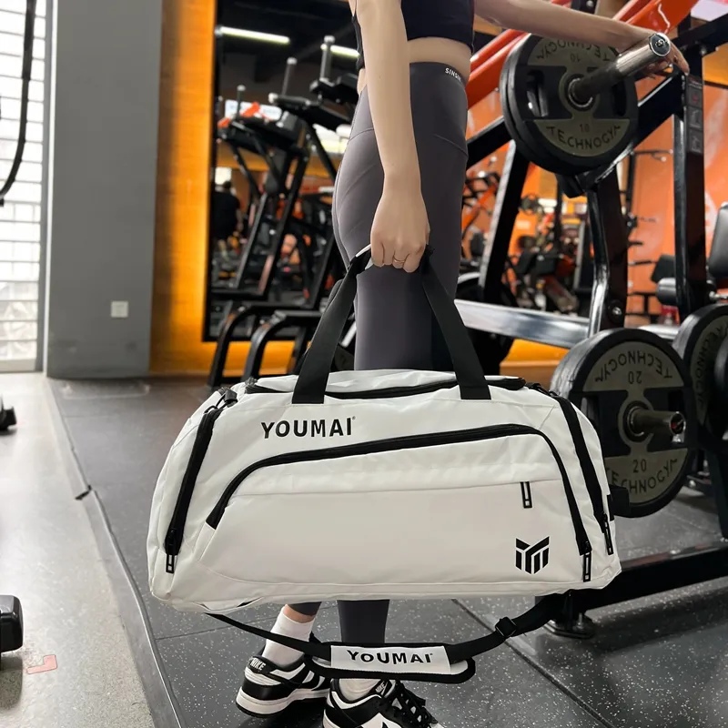 Travel Oxford Gym Bag Medium Size Unisex Black/Orange/Khaki/White/Yellow/Army Green/Lake Blue/Gray-8