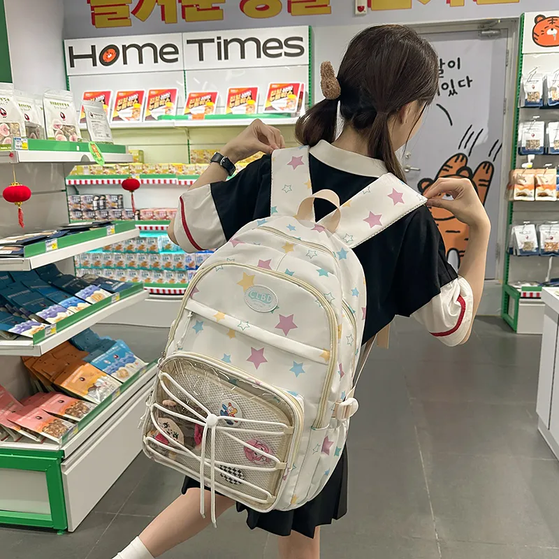 Travel Nylon Backpack Unisex Multicolor-10