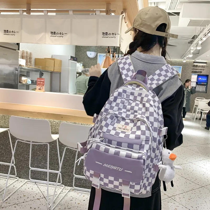 Travel Nylon Backpack Unisex Multicolor-15