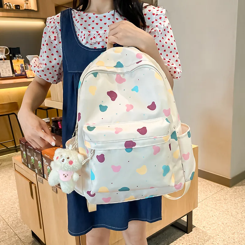 Travel Nylon Backpack Regular Unisex Multicolor-25